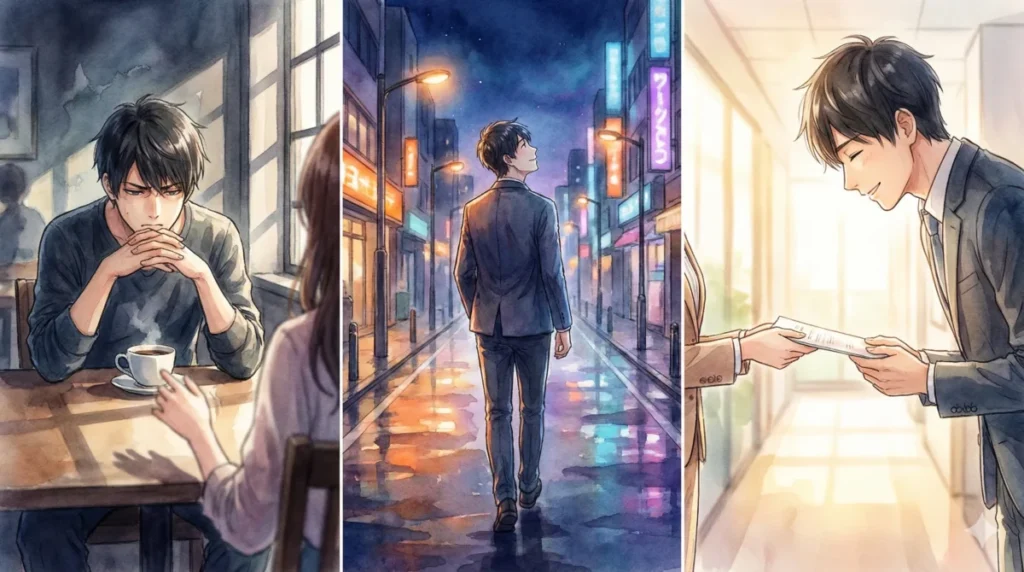 プライドを捨てて相手を尊重し、素直に感謝や謝罪を伝える大切さを表現したイメージ