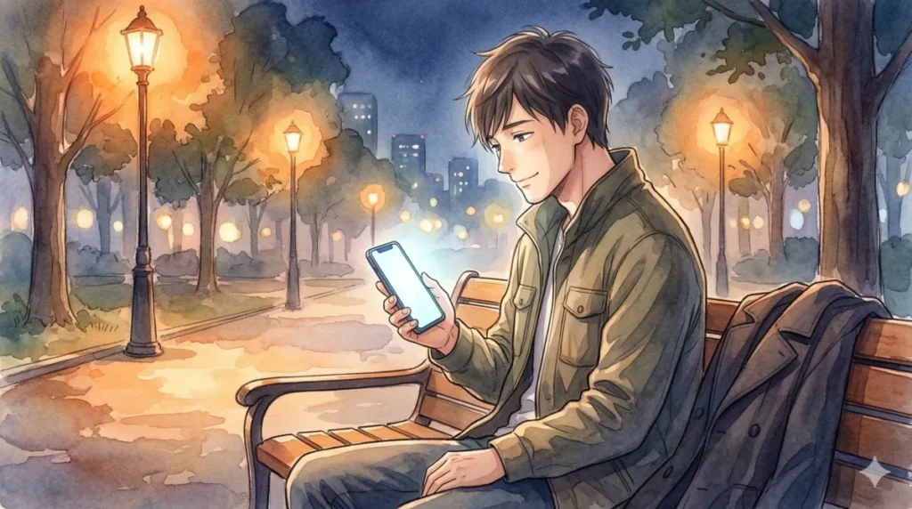 自分らしさを大切にし、等身大の魅力で相手と向き合う男性のイメージ