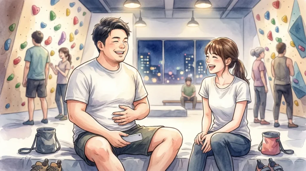 共通の趣味を通じて自然体で交流し、外見以外の内面が評価される出会いを表現したイメージ