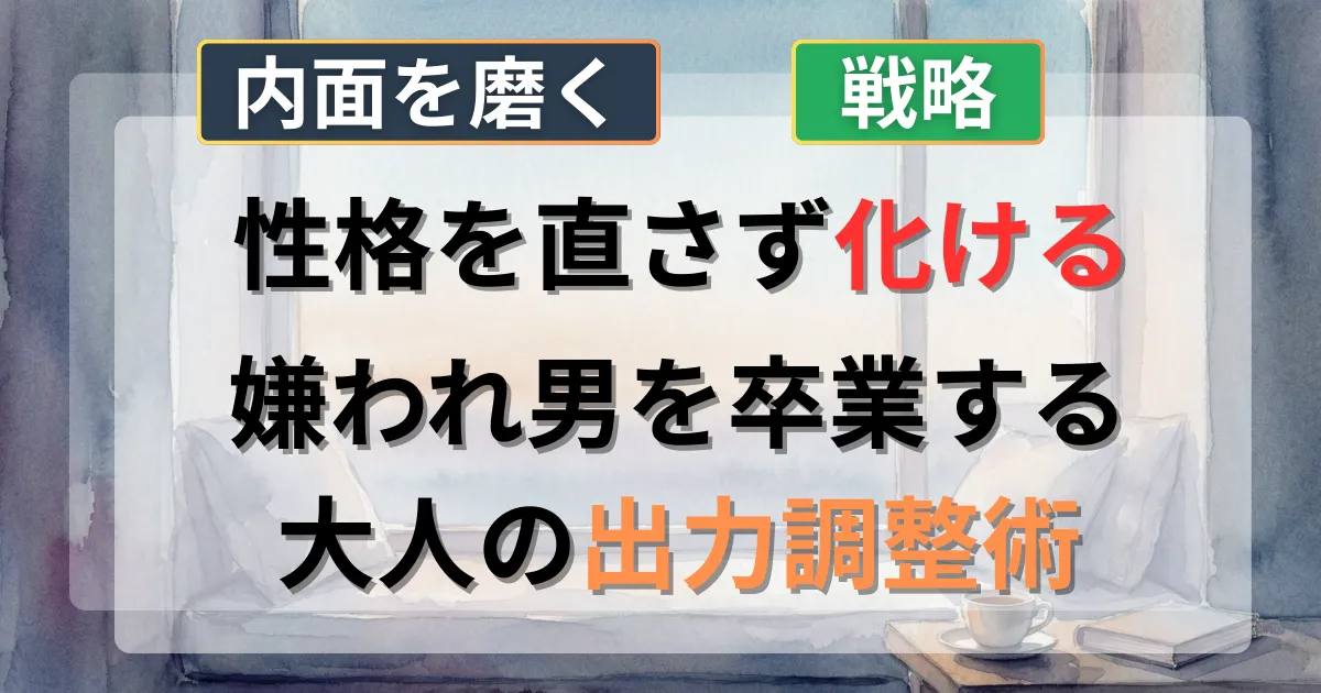 正論を捨て「出力調整」でデリカシーのなさを克服する恋愛戦略の攻略法を解説した記事のイメージイラスト