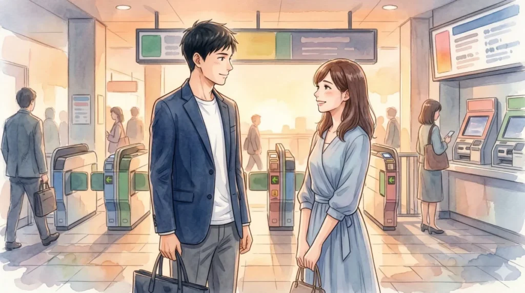 整った服装で自信を持ち初デートに向かう前向きな変化を表現したイメージ