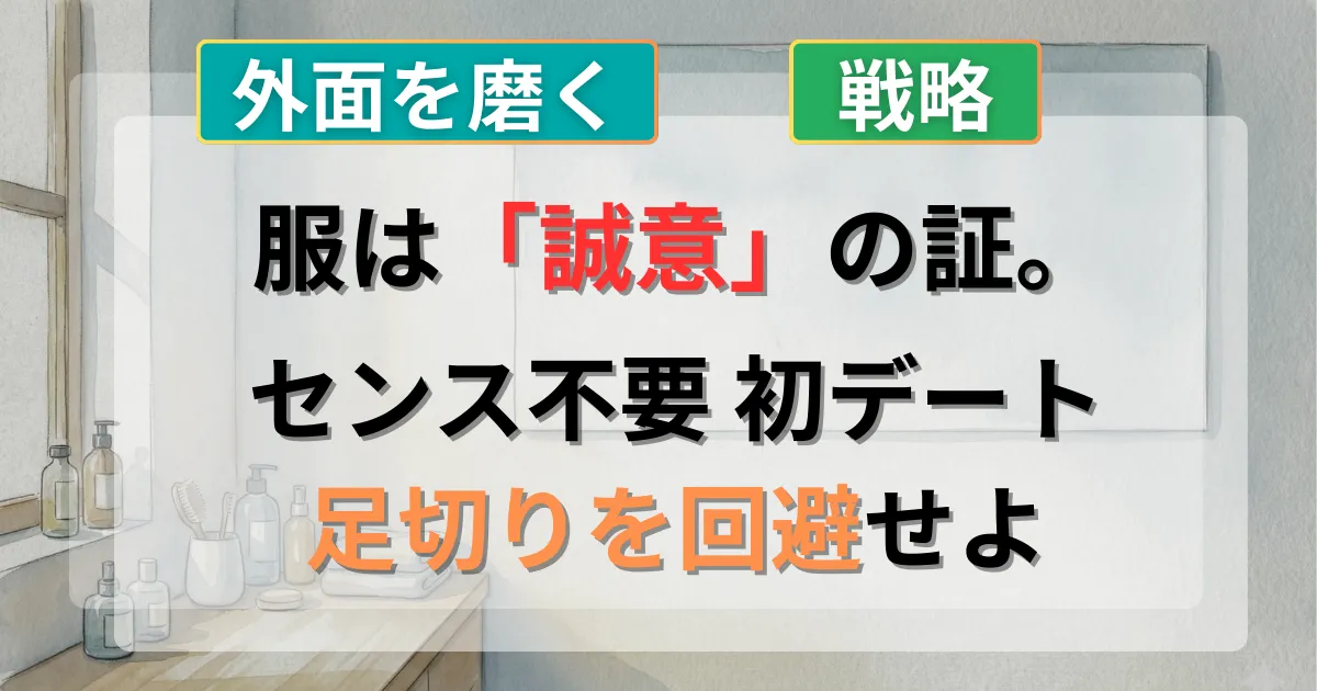 30代男性の初デート服装戦略で失敗を回避する方法を解説した記事のイメージイラスト