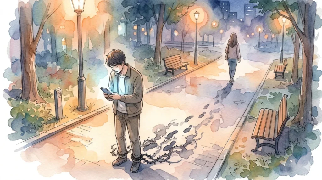 相手との境界線を見失い過剰な責任感や自爆行動で自滅する心理を表現したイメージ