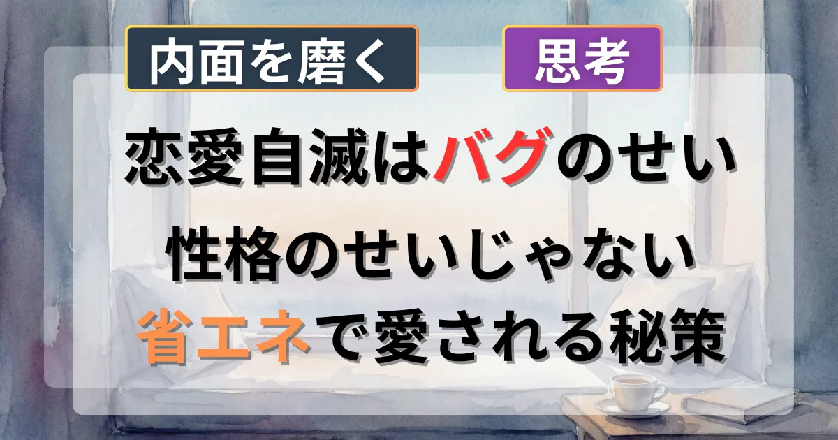 男性の蛙化現象を克服し疲れない恋愛を築く攻略法を解説した記事のイメージイラスト