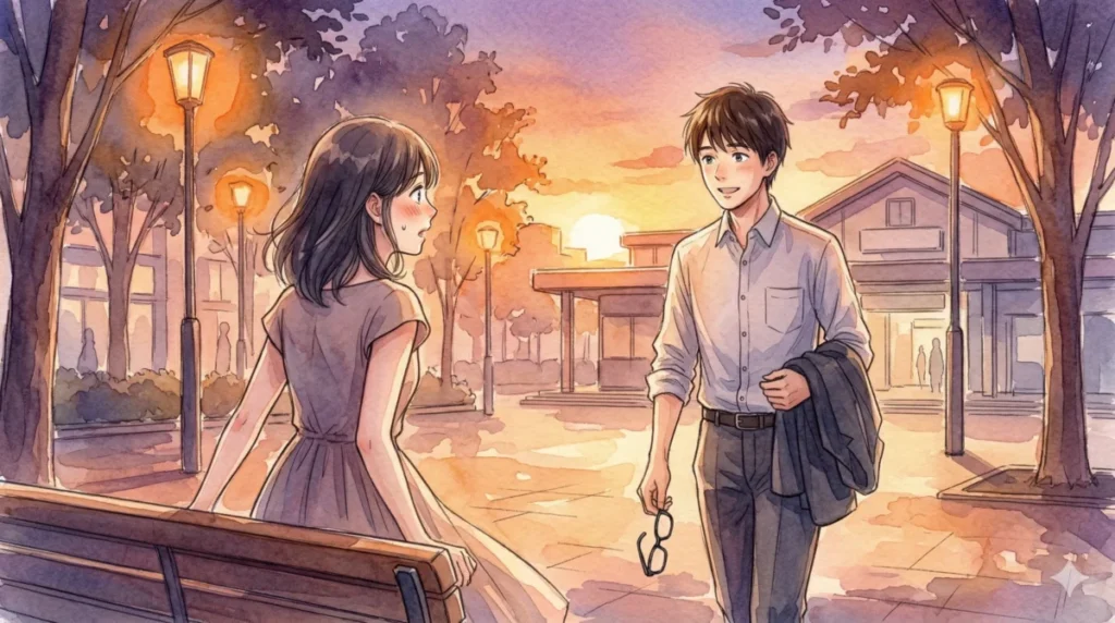 コンタクト活用で目の印象が変わり自信を持つ男性を表現したイメージ