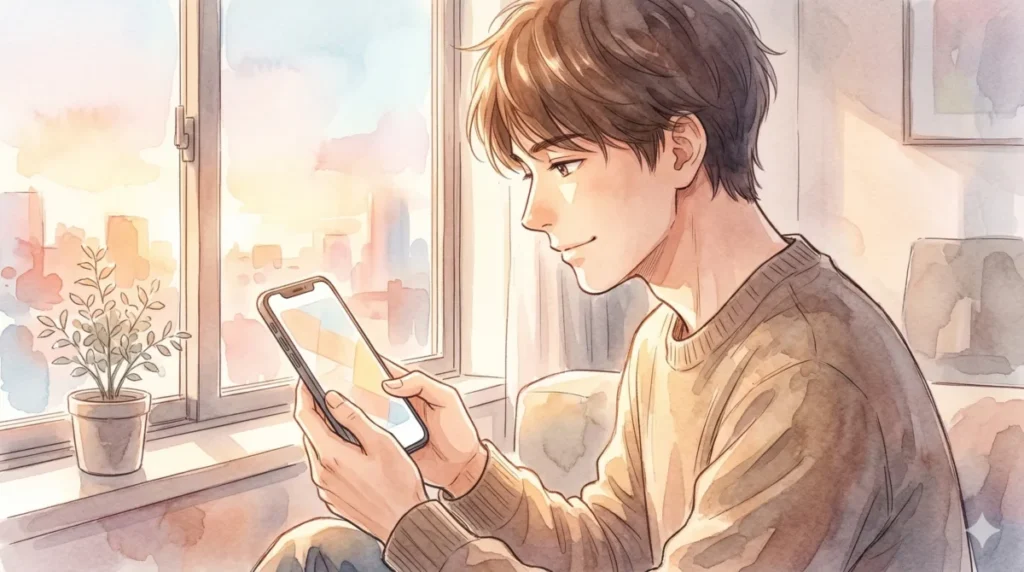 孤独を強みに変え、理想のパートナー探しへ踏み出す決意を表現したイメージ